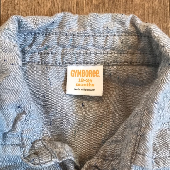 Gymboree Light blue button down shirt toddler boy - Picture 2 of 2